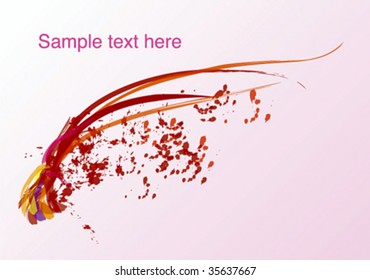 Vintage background with beautiful abstract splashes. Vector.