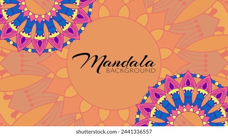 Vintage background  beautiful ornamental mandala