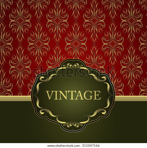 vintage\
background with beautiful patterns\
label