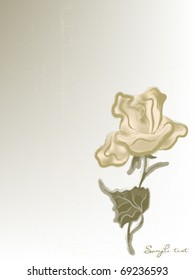 Vintage background with a beige rose