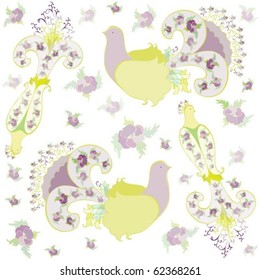 Vintage background. Birds. eps10
