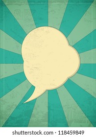 vintage background - blue dirty paper with place for text - vector illustration