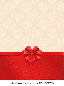 Vintage background with a bow