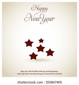 Vintage Background with brown Star icon happy new year label typography poster template - 2016 Happy New Year wallpaper Background