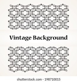 Vintage Background with Calligraphic Design Elements