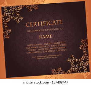 Vintage background. Can be used as certificate, diploma. Luxury design            
