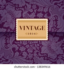 vintage; background; card; violet, baroque