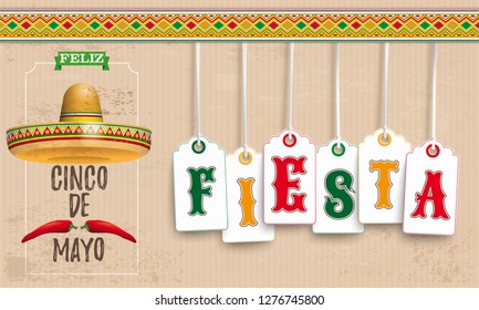 Vintage background for Cinco De Mayo. Eps 10 vector file.