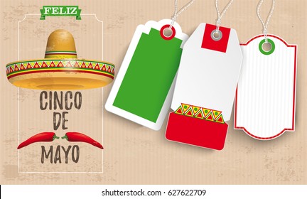 Vintage background for Cinco De Mayo. Eps 10 vector file.