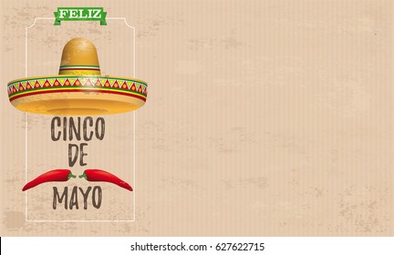 Vintage background for Cinco De Mayo. Eps 10 vector file.