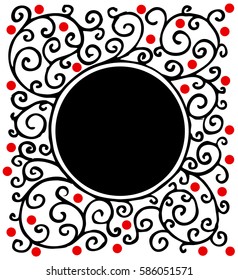 Vintage background with circle in the center of the image. Vector illustration.