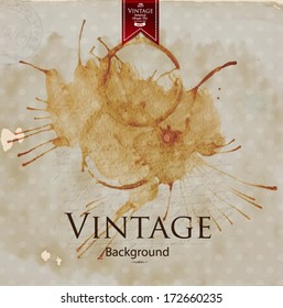 Vintage Background Cofe Stain