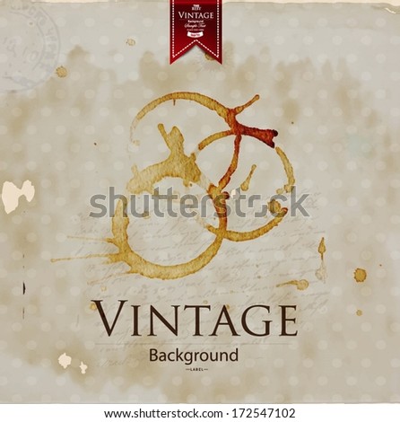 Vintage background with cofe stain