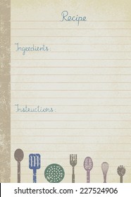 Vintage background for cooking recipes 3