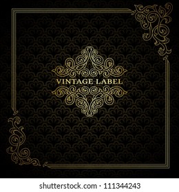Vintage background with damask pattern