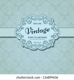 Vintage background with damask pattern