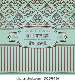Vintage-Hintergrund mit Damast-Muster im Retro-Stil