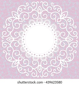 Vintage background with damask pattern in retro style