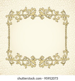 Fondo vintage con patrón damasco en estilo retro