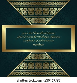 Vintage background with decorative frame on seamless background. Original design      