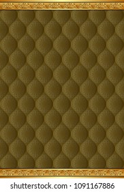 vintage background with decorative pattern golden border