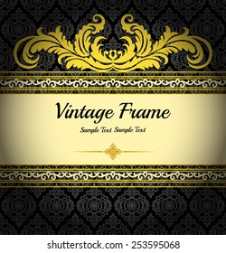 Vintage background design, elegant book cover, victorian style invitation card, beautiful greeting, floral ornamental frame, certificate template, label, royal luxury ornament, layout for decoration