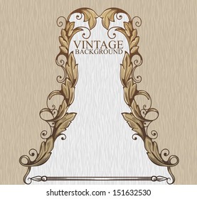 Vintage background with design elements
