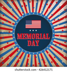 Vintage background design for Memorial Day. Eps 10 vector file.