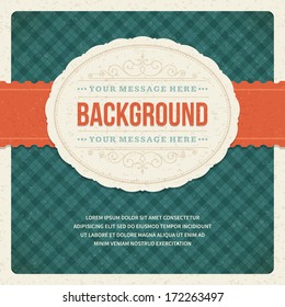 Vintage background design template. Retro card and place for text. 