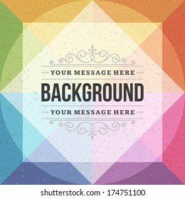 Vintage background design template. Retro card and place for text. 