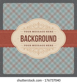 Vintage background design template. Retro card and place for text. 