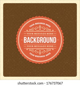 Vintage background design template. Retro card and place for text. 