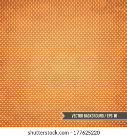 Vintage background with dots pattern and wall texture