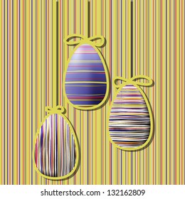 Vintage background with Easter eggs. Vector illustration