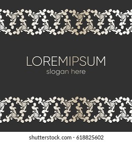 Vintage background, elegant antique, victorian floral geometry ornament, baroque frame, ornate beautiful invitation, classical old style card, royal luxury, ornamental pattern design. Eps-8