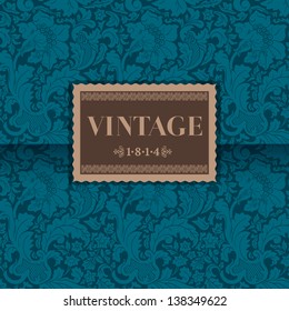 vintage; background; emerald, brown, beige, baroque