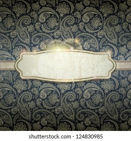 vintage background, EPS 10, contains transparency objects , also you can use background ornament as seamless pattern ,all elements are located on separate layers and available to editing