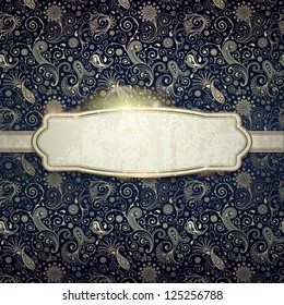 vintage background, EPS 10, contains transparency objects , also you can use background ornament as seamless pattern ,all elements are located on separate layers and available to editing