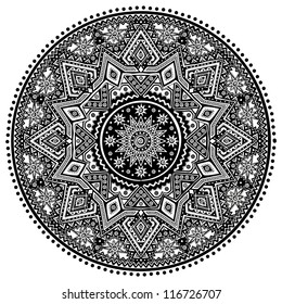 Vintage background with ethnic ornament