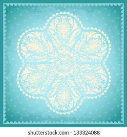 Vintage background with ethnic ornament