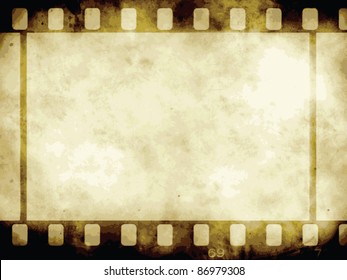 Vintage Background With Film Flame. Vector Format.