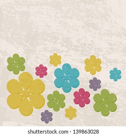 vintage background with a  floral border