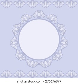 vintage background with floral border