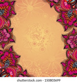 Vintage background floral with elements of the background