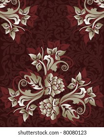 Vintage background with floral elements