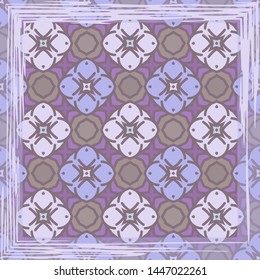 Vintage background with floral elements. Retro wallpaper pattern. Art frame. 