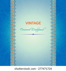 Vintage background, floral ornament, baroque frame, card, ornate cover page, invitation cover, label, floral luxury ornamental pattern template for design