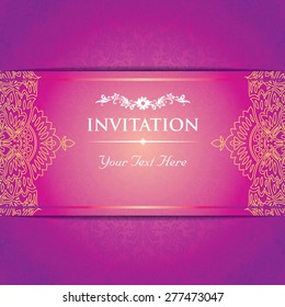 Vintage background, floral ornament, baroque frame, card, ornate cover page, invitation cover, label, floral luxury ornamental pattern template for design
