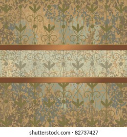 Vintage background with floral pattern