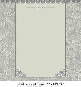 Vintage background. Floral template